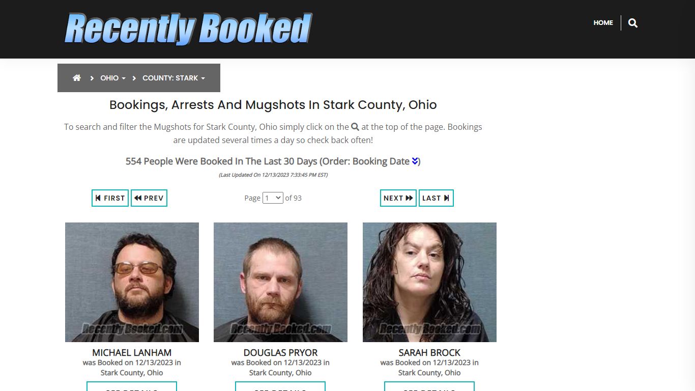 Recent bookings, Arrests, Mugshots in Stark County, Ohio - Recently Booked